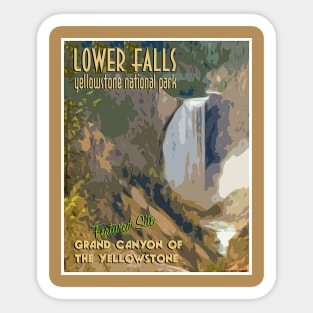 Lower Falls Retro Retro ravel Poster Sticker